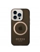 Guess iPhone 14 Pro MagSafe Gold Case Cover Translucent Black