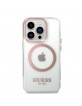 Guess iPhone 14 Pro MagSafe Gold Case Cover Translucent Transparent