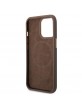 Guess iPhone 14 Pro MagSafe Plate Case Cover 4G Logo Brown