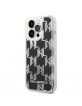 Karl Lagerfeld iPhone 14 Pro Hülle Case Liquid Glitter Monogram Schwarz
