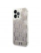 Karl Lagerfeld iPhone 14 Pro Max Case Liquid Glitter Monogram Silver