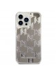 Karl Lagerfeld iPhone 14 Pro Max Case Liquid Glitter Monogram Silver