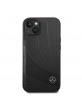 Mercedes iPhone 14 Genuine Leather Case Cover Wave Black