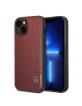 Mercedes iPhone 14 Genuine Leather Case Cover Wave Red