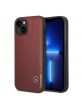 Mercedes iPhone 14 Plus Genuine Leather Case Cover Wave Red