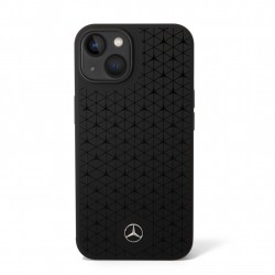 Mercedes iPhone 14 Case Cover Silicone Stars Pattern Black