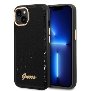 Guess iPhone 14 Case Cover Croco inner Lining Black