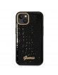 Guess iPhone 14 Case Cover Croco inner Lining Black