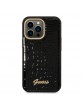 Guess iPhone 14 Pro Max Hülle Case Cover Croco Innenfutter Schwarz