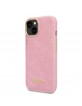 Guess iPhone 14 Hülle Case Cover Croco Innenfutter Rosa Pink