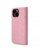 Guess iPhone 14 Book Case Cover Croco Vintage Logo Pink