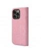 Guess iPhone 14 Pro Book Case Cover Croco Vintage Logo Pink