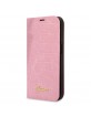Guess iPhone 14 Pro Max Tasche Book Case Cover Croco Vintage Logo Rosa Pink