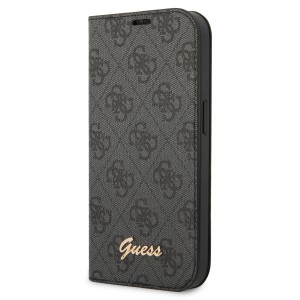 Guess iPhone 14 Book Case Cover 4G Vintage Logo Black