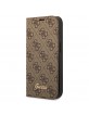 Guess iPhone 14 Pro Max Book Case Cover 4G Vintage Logo Brown