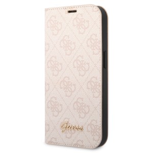 Guess iPhone 14 Plus Tasche Book Case Cover 4G Vintage Logo Rosa