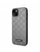 Karl Lagerfeld iPhone 14 Plus / 15 Plus Case Monogram Saffiano Metal Logo Grey