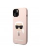 Karl Lagerfeld iPhone 14 Case Cover Silicone Head Pink