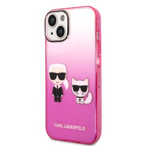 Karl Lagerfeld iPhone 14 Hülle Case Cover Karl & Choupette Rosa Pink