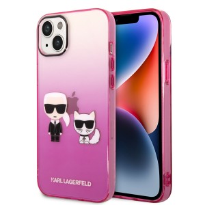Karl Lagerfeld iPhone 14 Plus Hülle Case Cover Karl & Choupette Rosa Pink