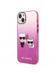 Karl Lagerfeld iPhone 14 Plus Case Cover Karl & Choupette Pink