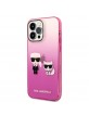 Karl Lagerfeld iPhone 14 Pro Max Hülle Case Cover Karl & Choupette Rosa Pink