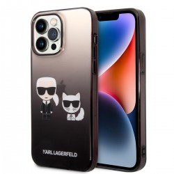 Karl Lagerfeld iPhone 14 Pro Max Hülle Case Cover Karl Choupette Schwarz