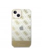 Guess iPhone 14 Hülle Case Cover 4G Pattern Script Gold