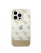 Guess iPhone 14 Pro Max Hülle Case Cover 4G Pattern Script Gold