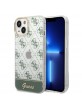 Guess iPhone 14 Case Cover 4G Pattern Script Green