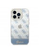 Guess iPhone 14 Pro Max Case Cover 4G Pattern Script Blue