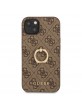 Guess iPhone 14 Plus Hülle Case Cover 4G Ring Halter Braun