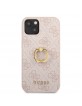 Guess iPhone 14 Plus Hülle Case Cover 4G Ring Halter Rosa