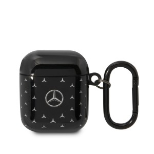 Mercedes AirPods 1 / 2 Case Cover Pattern Line II Black
