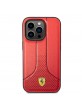 Ferrari iPhone 14 Pro Hülle Case Cover Perforated 296P Rot