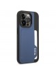 Tumi iPhone 14 Pro Max Case Genuine Leather Card Slot Blue