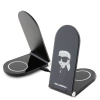 Karl Lagerfeld 2in1 MagSafe Desktop Charger 15W Ikonik Black