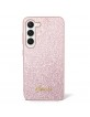 Guess Samsung S23 Case Cover Glitter Script Pink