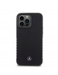 Mercedes iPhone 15 Pro Max case SMOOTH Genuine Leather Black