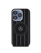 Mercedes iPhone 15 Pro Case MagSafe Silicone Stripes Black