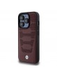 BMW iPhone 15 Pro Case Seats Pattern Cover Red Burgundy