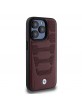 BMW iPhone 15 Pro Case Seats Pattern Cover Red Burgundy