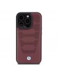 BMW iPhone 15 Pro Case Seats Pattern Cover Red Burgundy