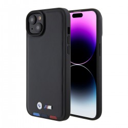 BMW iPhone 15 Plus Hülle Case Cover Tricolor Stamp Schwarz