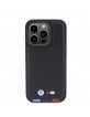 BMW iPhone 15 Pro Case Cover Tricolor Stamp Black