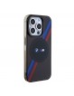 BMW iPhone 15 Pro Hülle Case MagSafe Cover Tricolor Stripes Grau