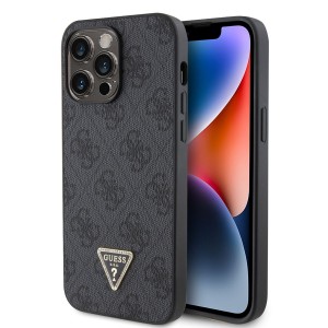 Guess iPhone 14 Pro Max Case Cover Triangle Diamond Rhinestone 4G Black