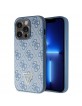 Guess iPhone 14 Pro Case Cover Triangle Diamond Rhinestone 4G Blue