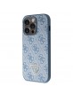 Guess iPhone 14 Pro Hülle Case Cover Triangle Diamond Strass 4G Blau