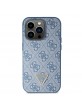 Guess iPhone 14 Pro Hülle Case Cover Triangle Diamond Strass 4G Blau